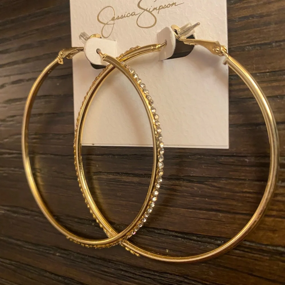 NEW Jessica Simpson hoop earrings